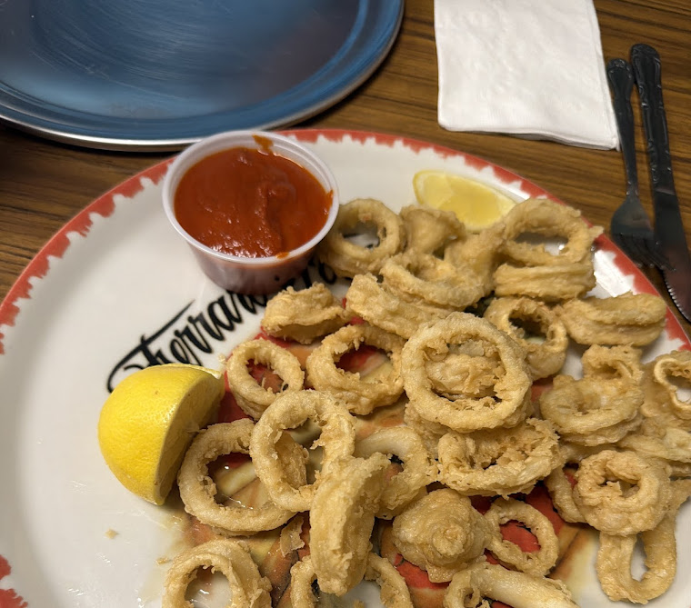 Fried calamari appetizer at Luigi's Pizzeria